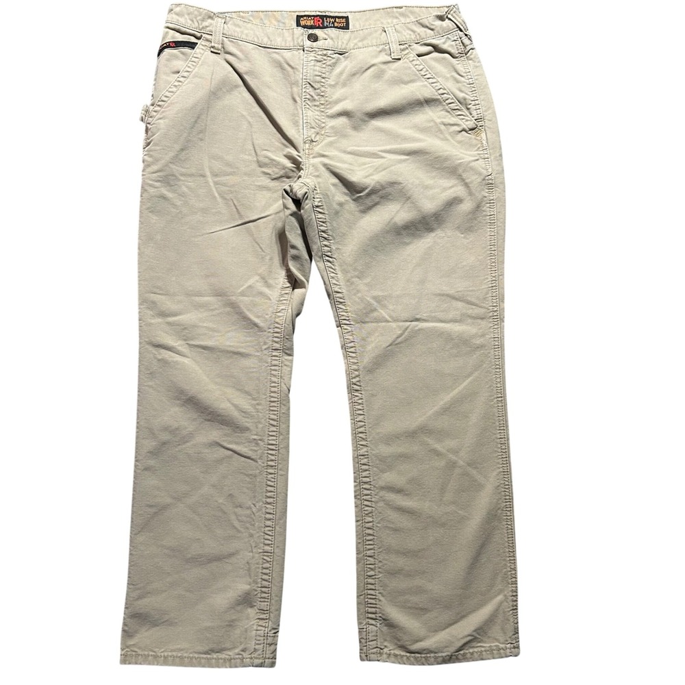Ariat Work FR M4 Pants Mens 40x32 (Fits 42x31) Tan Low Rise Boot Flame Resistant